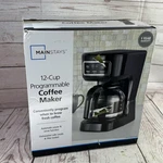 Mainstays 12 Cup Programmable Drip Coffee Maker Black Glass Carafe Auto Pause. Fixed Price $19.99.