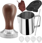 51MM Coffee Tamper Set Barista Kit For Portafilter Machine Wooden Silver. Fixed Price $28.88.