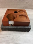 Knodos Espresso Accessories Organizer Box 58MM Tamping Station Rosewood. Fixed Price $25.00.