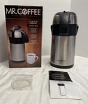 Mr Coffee Pump Pot 2.3 Quart Stainless Steel Dispenser Carafe Thermos Handle. Fixed Price $19.99.
