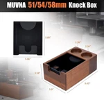 Muvna Espresso Knock Box + Organizer Station For 51/54/58MM Tools, Mahogany Wood. Fixed Price $38.88.