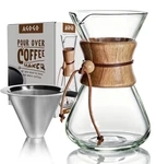 Agogo Pour Over Coffee Maker Glass 6/8/10 Cup Barista Kit With 304 Stainless Fil. Fixed Price $53.23.