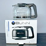 New Bunn 10 Cup Drip Free Glass Coffee Carafe Black Silver Replacement Pot. Fixed Price $22.56.