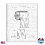 Stupell Industries Toilet Paper Roll Patent Black And White Bathroom Design By. Fixed Price $24.84.
