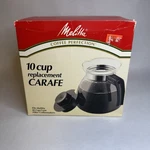 Melitta Cup Replacement Glass Carafe (RC-10) 50OZ, New Box, Vintage. Fixed Price $21.24.