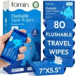Fomin Pact Travel Flushable Wipes - Unscented Size Wet For. Fixed Price $10.36.