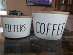 Set Wooden Rustic Farmhouse Coffee & Filter Storeage Containers. Fixed Price $16.00.