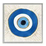 Stupell Industries Evil Eye Symbol Striped Rays Framed Wall Art, Design By Zi.... Fixed Price $109.68.