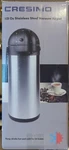 New/open Box Cresimo 101 Oz Stainless Steel Vacuum Airpot. Fixed Price $27.95.