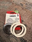 Bialetti Spare Parts, Includes 3 Gaskets And 1 Plate, New Damaged Box See Photos. Fixed Price $14.99.