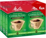 Melitta #4 Cone Coffee Filters, Natural Brown, 100 Count (pack 6), 600 Total. Fixed Price $33.71.
