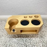 Khava Espresso Tamping Station Coffee Tamper Stand Natural Wood Open Box. Fixed Price $24.25.