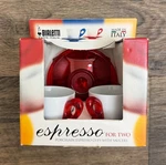 Bialetti Espresso For Two Porcelain Cups & Saucers Set Red New Box. Fixed Price $39.99.