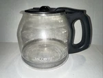 Mr. Coffee 12 Cup Glass Replacement Decanter Pot Black Handle & Lid JWX23KB-02. Fixed Price $16.00.