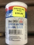 Espresso Machine Cleaning Tablets Dual Cycle Jura Compatible - 25X Count. Fixed Price $14.99.