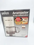 Braun Aromaster 10 Cup Coffee Maker KF420 White Open Box New. Fixed Price $109.95.