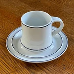 2.5" Suesse Langenthal Swiss Espresso White Porcelain Single Coffee Cup & Saucer. Fixed Price $15.00.