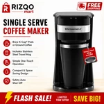 Mainstays Single Serve Dual Brew Coffee Maker K-cup & Ground Black 202140. Fixed Price $35.00.
