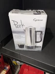 Capresso Perk 4-8 Cup Stainless Steel Percolater Coffee Maker Glass Lid Nib. Fixed Price $89.95.