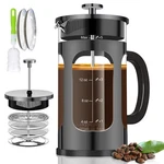 Ymmind French Press Coffee Maker (21OZ 600ML 3-4CUP) Oz, Bright Black. Fixed Price $30.15.