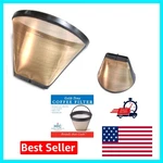 Brown Permanent Cone Coffee Filter Durable & Eco-conscious Solution. Fixed Price $19.99.