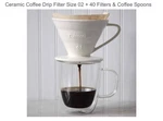 Kuissential 1-4 Ceramic Coffee Dripper For #2 Filters. Set Cups!. Fixed Price $33.96.