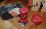 Red Espresso Tamper Set 1 Stealthactive&co, 53MM Spring-loaded. Filter. Fixed Price $13.99.
