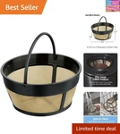 Permanent Gold Filter, Fits Most To 12-CUP Coffee Makers 80675R. Fixed Price $21.77.
