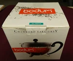 Nib Bodum Chambord Earl Grey 1922-16 Glass Pot, Metal Lid, Plastic Basket. Fixed Price $21.00.