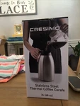 Cresimo 68 Oz Stainless Steel Thermal Coffee Carafe Double Walled Vacuum Thermos. Fixed Price $20.00.