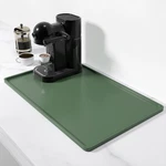 Rnivvi Silicone Coffee Mat, 12" X Waterproof Raised Edge 19", Green. Fixed Price $20.48.