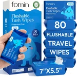 Fomin Unscented Flushable Wipes 8 Pack - Biodegradable & Hypoallergenic. Fixed Price $13.95.