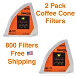 Rockline Connaisseur #4 Cone Coffee Filters 800 Count #9661 White For Hario V60. Fixed Price $29.75.