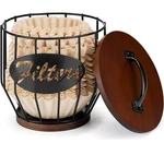 Yangbaga 8-12 Cup Coffee Filters Holder With Wood Lid,large 6.1 6.3IN, Black. Fixed Price $27.84.
