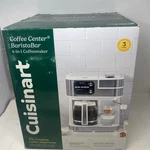 Cuisinart Coffee Center Baristabar 4-IN-1 SS-4N1W White 12-CUP. Fixed Price $220.99.
