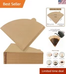 Cone Coffee Filters 200 Count Unbleached Size 02 Filter, Disposable Na.... Fixed Price $16.99.