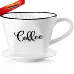 Dayyet Pour Over Coffee Maker, Ceramic Dripper, Easy Manual Slow White. Fixed Price $18.08.