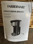 For Parts - User Manual Only Farberware KCM201 Single Brew (english/espa Ol). Fixed Price $10.00.