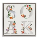 Stupell Industries Floral Bathroom Soak Letters Gray Framed Floater Canvas Wall. Fixed Price $123.61.