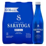 Saratoga Spring Water Bottles, 6 Pack Still Bottled Recycled Pet Plast. Fixed Price $9.98.
