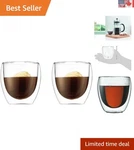 Bodum Double Wall Borosilicate Glasses - 8OZ Set, Ideal For Elegant Entertaining. Fixed Price $37.39.