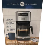 Ge 12 Cup Drip Coffee Maker Timer Glass Carafe Keep Warm Plate Stainless Steel. Fixed Price $69.99.