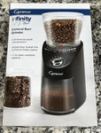 Capresso Infinity Plus Conical Burr Coffee Grinder, Black - New. Fixed Price $75.00.