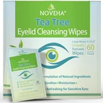 Noveha 60PCS Tea Tree Oil Eyelid & Lash Wipes With Hyaluronic Acid, Green. Fixed Price $30.52.