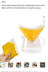 NU24 Pour Over Coffee Maker Set Premium Non-woven Filters & Portable Silicone. Fixed Price $10.00.