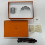 Hermes Mosaique 24 Gray Platinum Porcelain Coffee Tea Cup Saucer Set Two. Fixed Price $329.99.