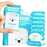 Impossibly Compact Travel Flushable Wipes - 99.5% Water And Aloe Safe For Sens. Fixed Price $15.99.