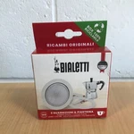 Bialetti 1 Cup Moka Express Pot Filter + 3 Gaskets - Boxed Made In Italy. Fixed Price $9.78.