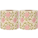 Ipetboom 2 Rolls Floral Toilet Paper - Rose Flower Print Count Pack Of. Fixed Price $19.94.