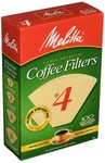 Melitta Super Premium Coffee Filters, Natural Brown, No. 4, 100-COUNT (3-PACK). Fixed Price $31.56.